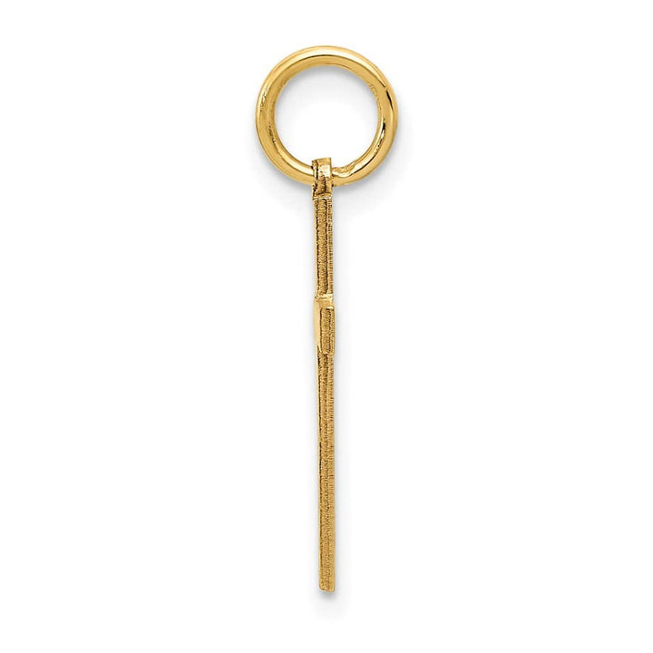 14K Yellow Gold Laser Designed Cross Charm, view 2 of 4