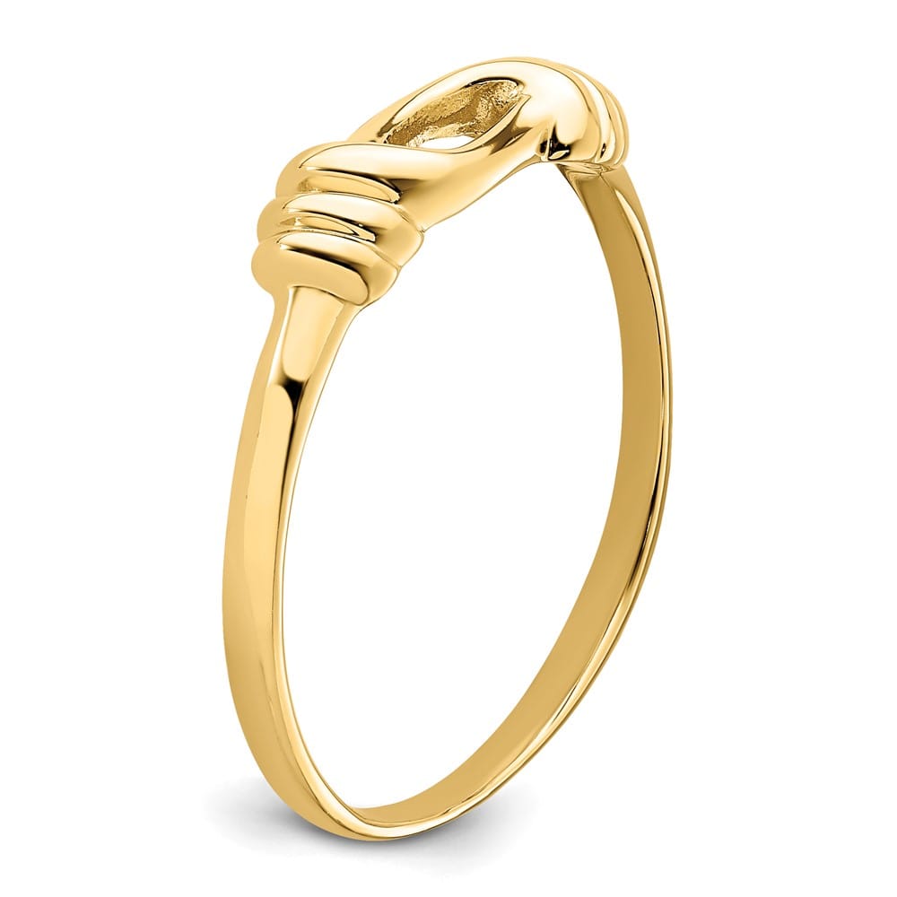 14k Yellow Gold Love Knot Band