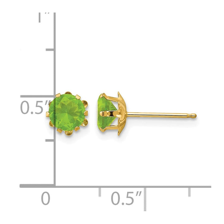 14K Yellow Gold Madi K 5mm Round CZ Post Earrings, view 31 of 45