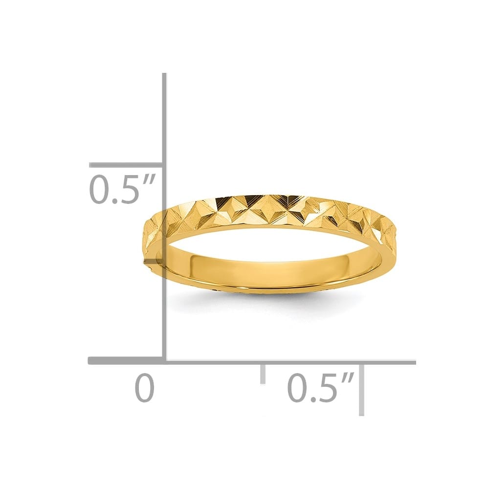 14k Yellow Gold Madi K D.C. Design 2mm Flat Band Baby & Children's