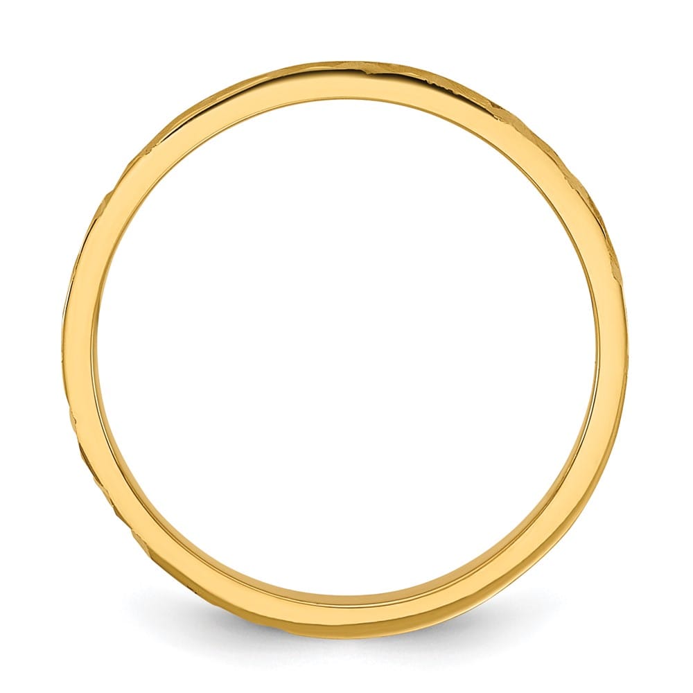 14k Yellow Gold Madi K D.C. Design 2mm Flat Band Baby & Children's
