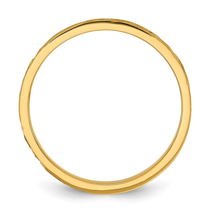 14k Yellow Gold Madi K D.C. Design 2mm Flat Band Baby & Children's
