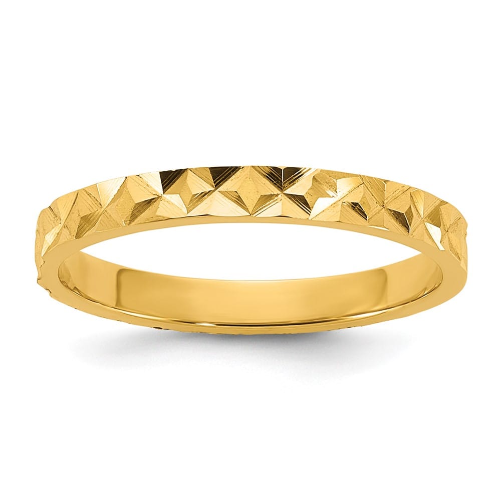 14k Yellow Gold Madi K D.C. Design 2mm Flat Band Baby & Children's