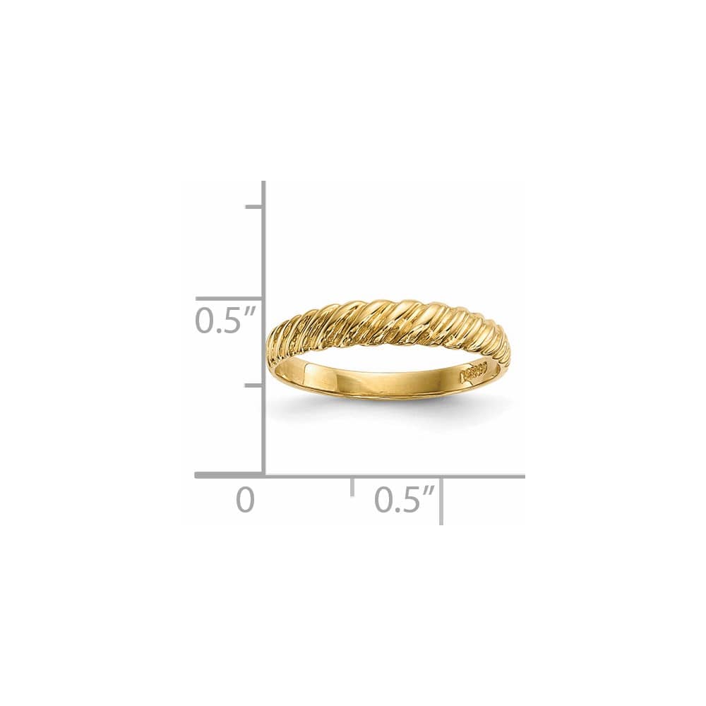 14k Yellow Gold Madi K Kids Polished Twist Ring