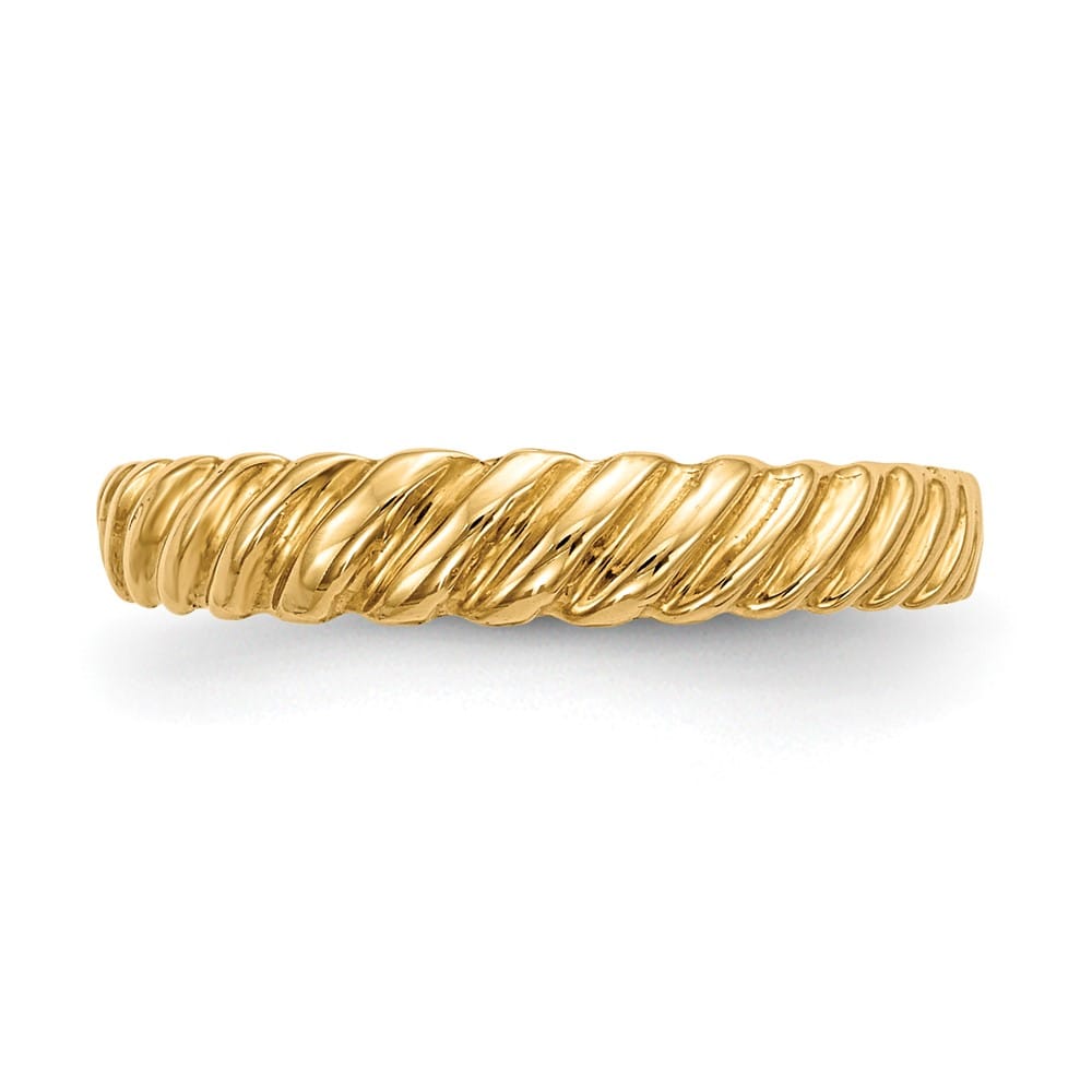 14k Yellow Gold Madi K Kids Polished Twist Ring