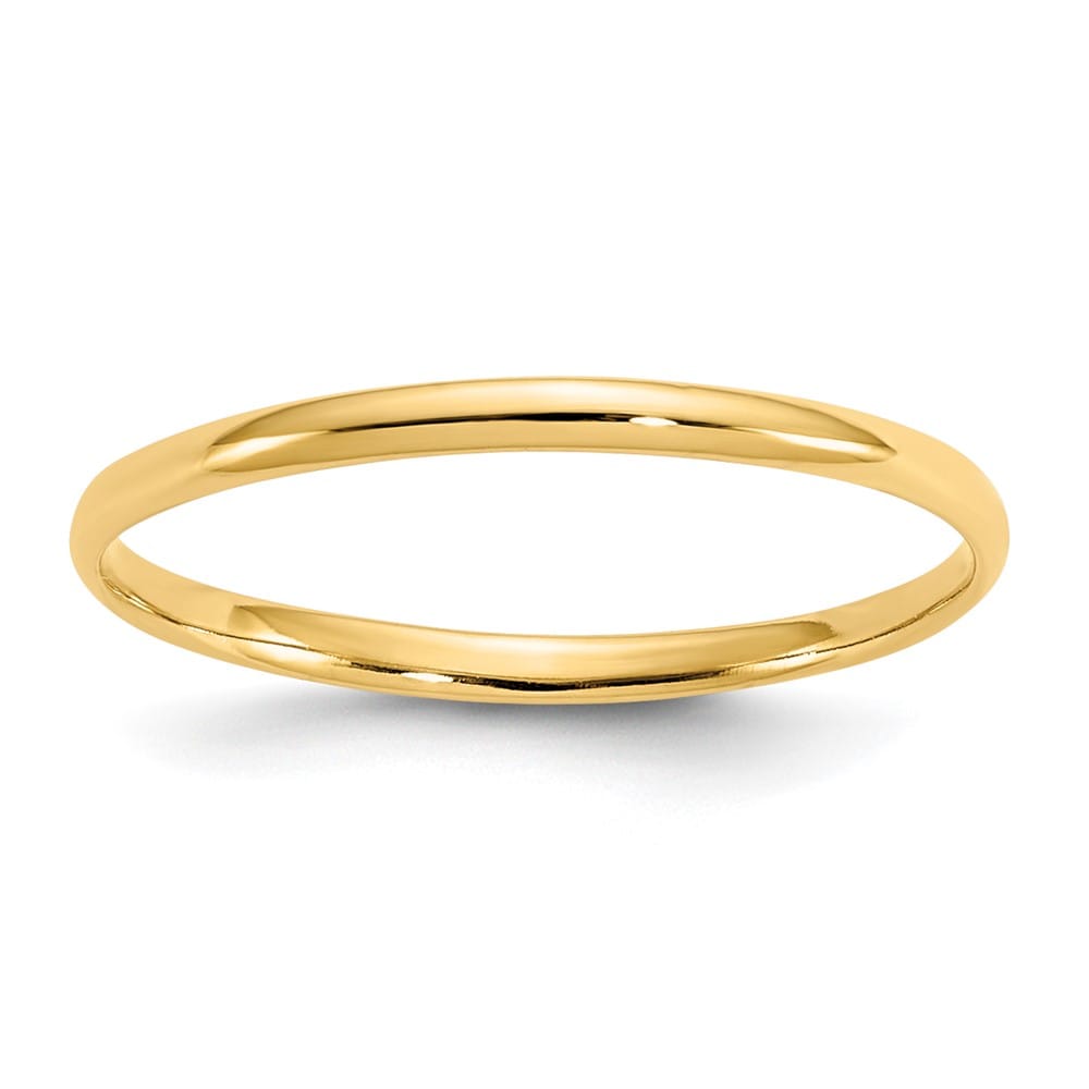 14k Yellow Gold Madi K Polished 1mm Half Round Band Ring