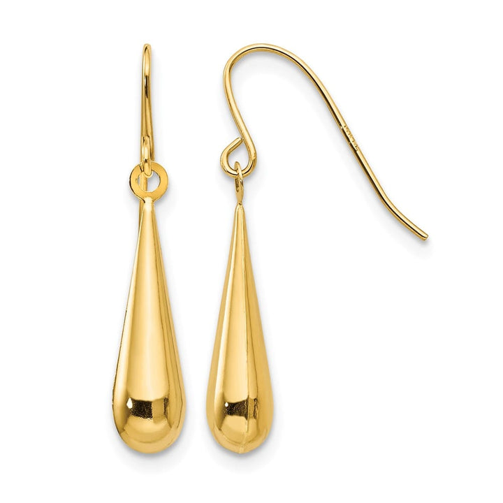 14K Yellow Gold Madi K Teardrop Dangle French Hook Earrings, view 1 of 5