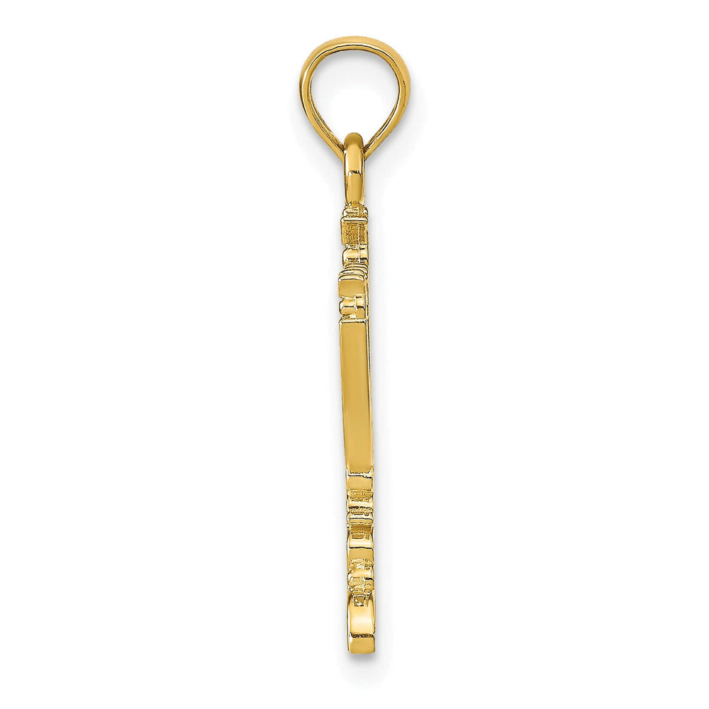 14K Yellow Gold Medium Classic Menorah Pendant