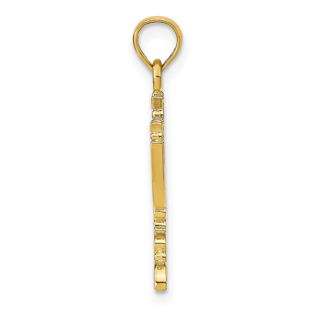 14K Yellow Gold Medium Classic Menorah Pendant