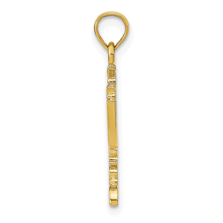 14K Yellow Gold Medium Classic Menorah Pendant
