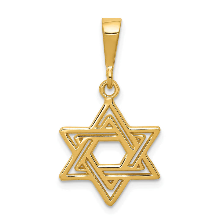 14K Yellow Gold Medium Classic Star of David Charm
