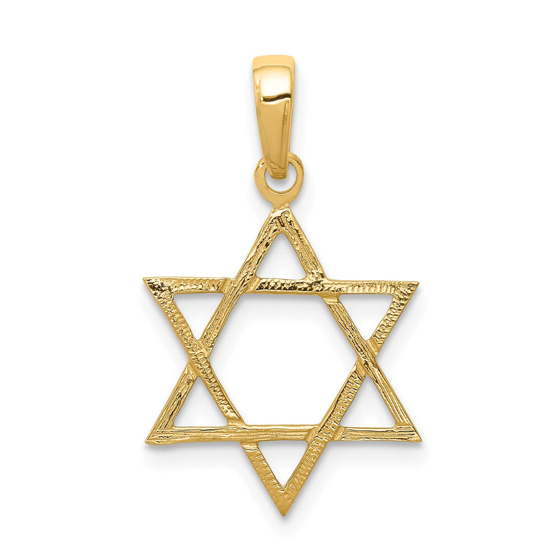 14K Yellow Gold Medium Classic Star of David Pendant