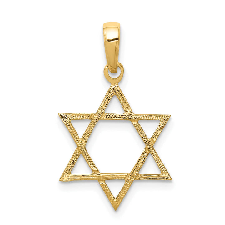 14K Yellow Gold Medium Classic Star of David Pendant