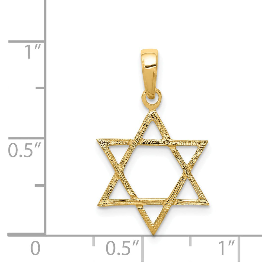 14K Yellow Gold Medium Classic Star of David Pendant