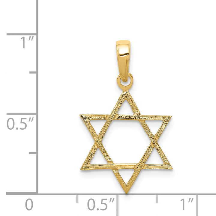 14K Yellow Gold Medium Classic Star of David Pendant