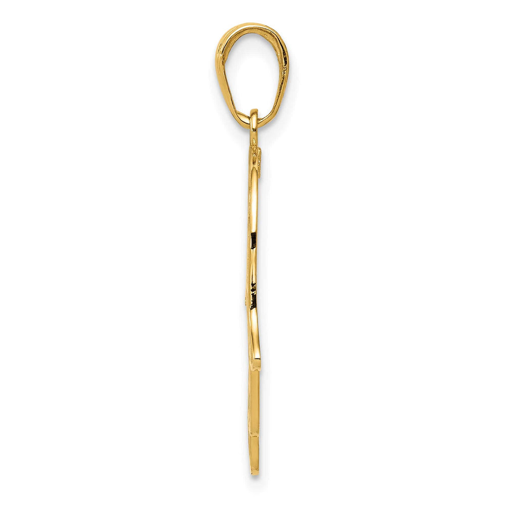 14K Yellow Gold Medium Filigree Chamseh Hamsa Pendant