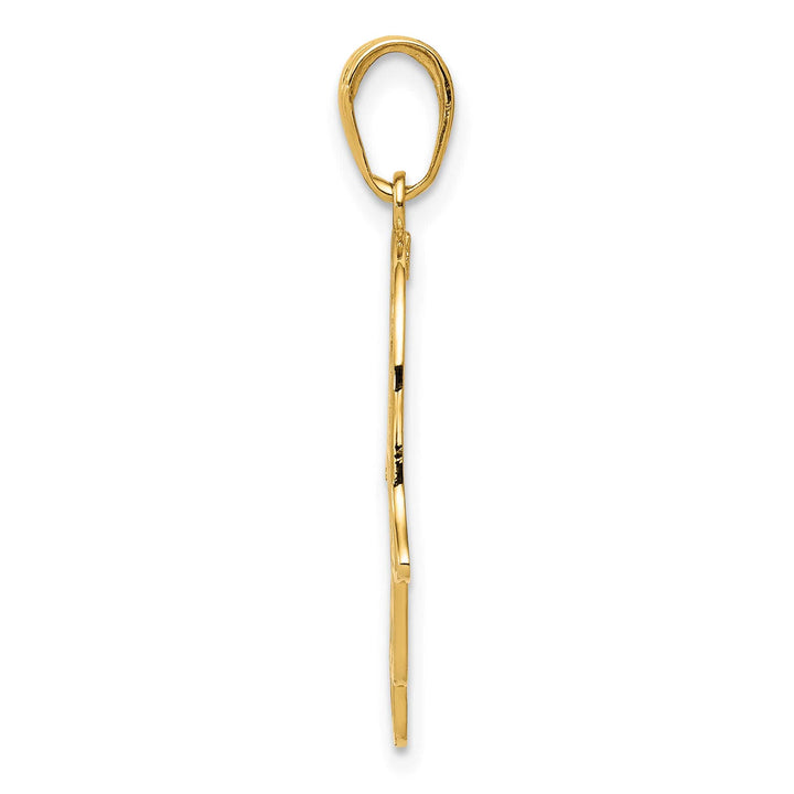 14K Yellow Gold Medium Filigree Chamseh Hamsa Pendant