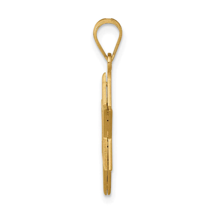 14K Yellow Gold Medium Polished Star of David Pendant