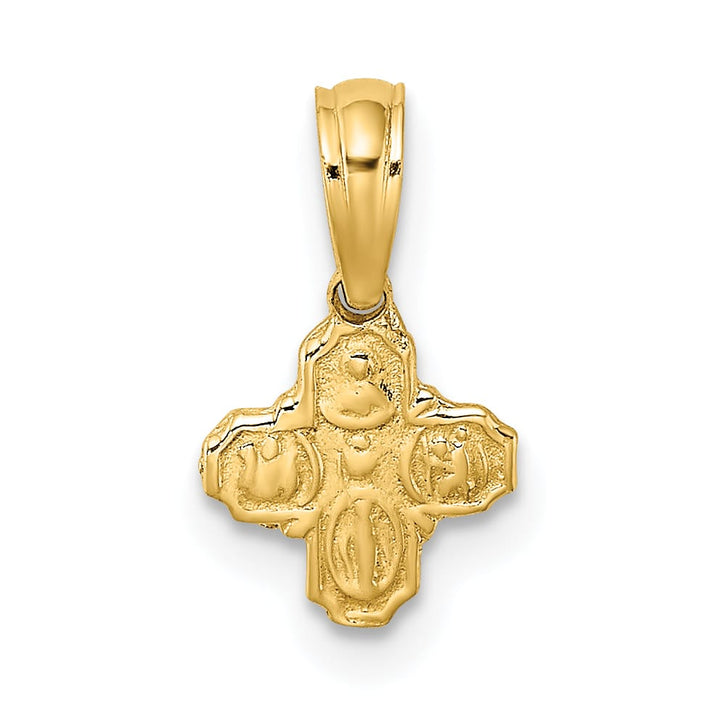 14K Yellow Gold Mini 4-Way Religious Medal Charm