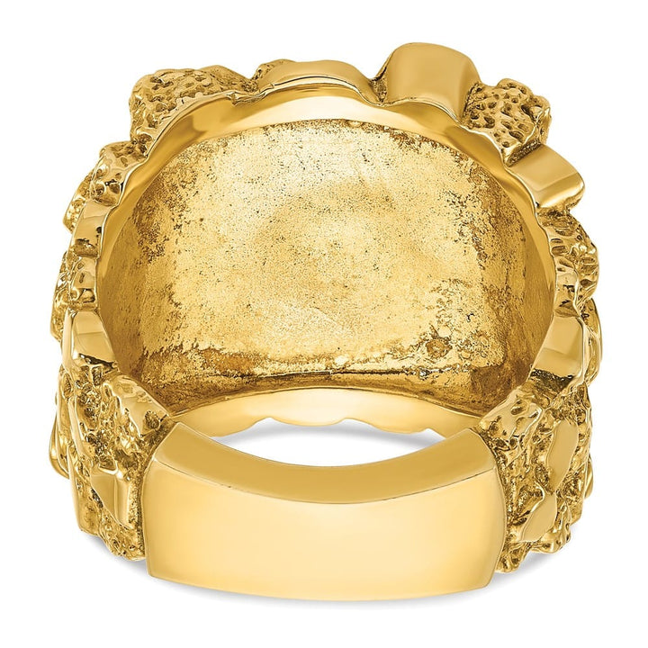 14k Yellow Gold Nugget Men's Ring
