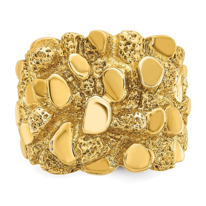 14k Yellow Gold Nugget Men's Ring
