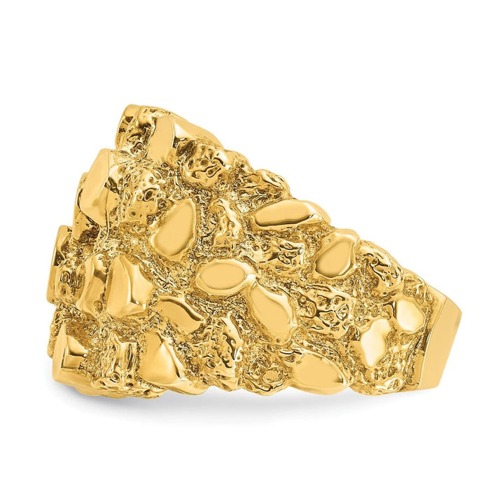 14k Yellow Gold Nugget Men's Ring