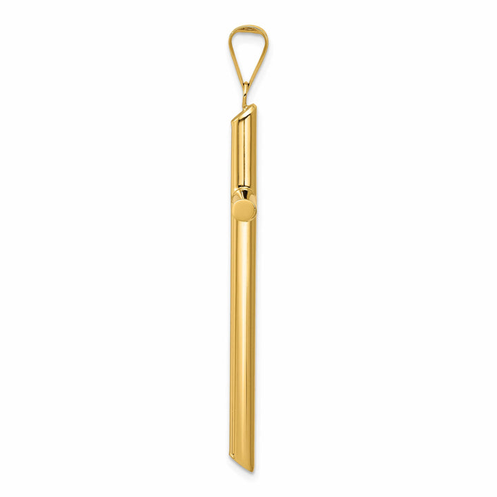 Lovely Rita's 14K Yellow Gold Ornate Polished Tube Hollow Latin Cross Pendant