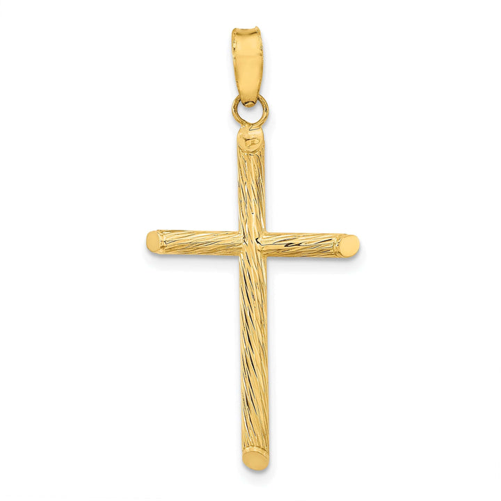 Lovely Rita's 14K Yellow Gold Ornate & Textured Fancy Latin Cross Pendant