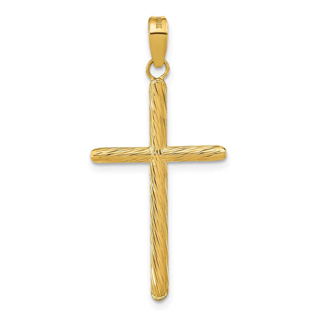 Lovely Rita's 14K Yellow Gold Ornate & Textured Fancy Latin Cross Pendant