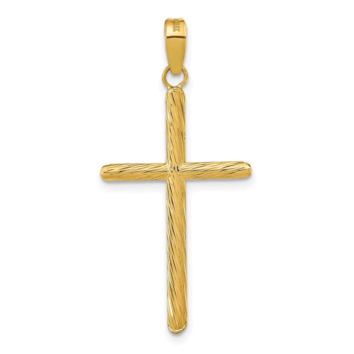 Lovely Rita's 14K Yellow Gold Ornate & Textured Fancy Latin Cross Pendant