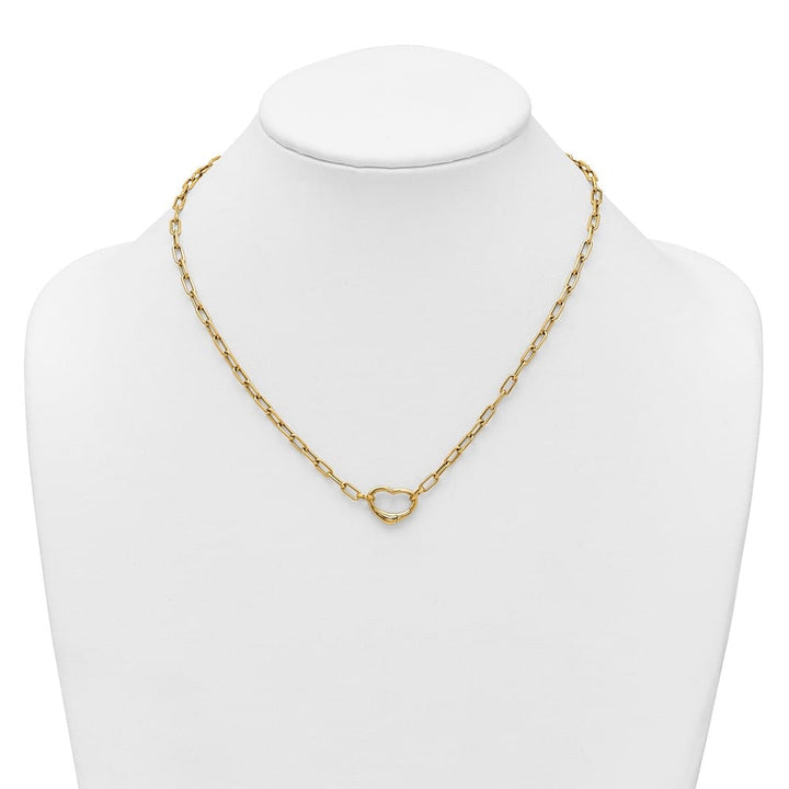 14K Yellow Gold Oval Heart Convertible to a Bracelet 18 inch Necklace