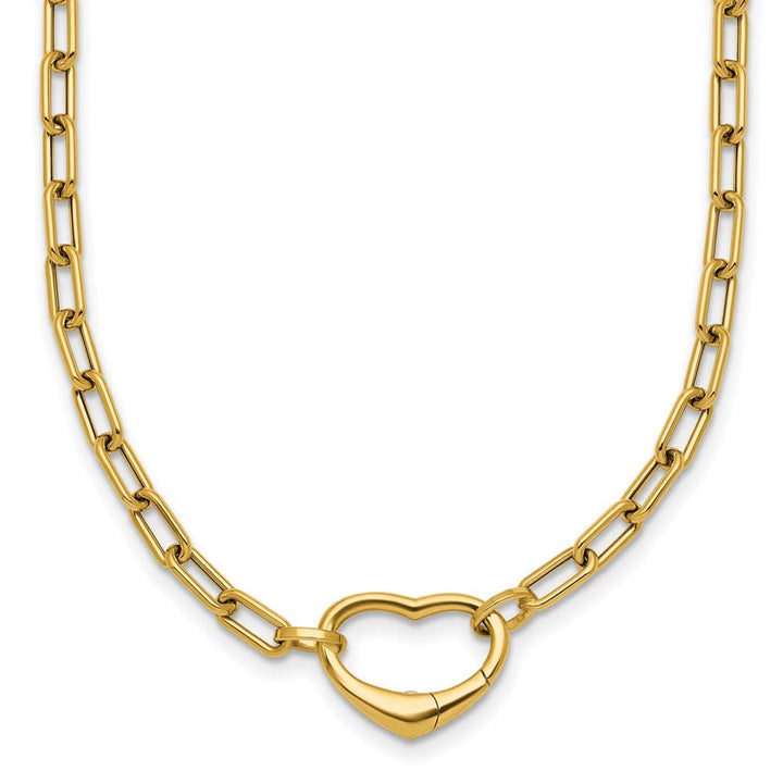 14K Yellow Gold Oval Heart Convertible to a Bracelet 18 inch Necklace