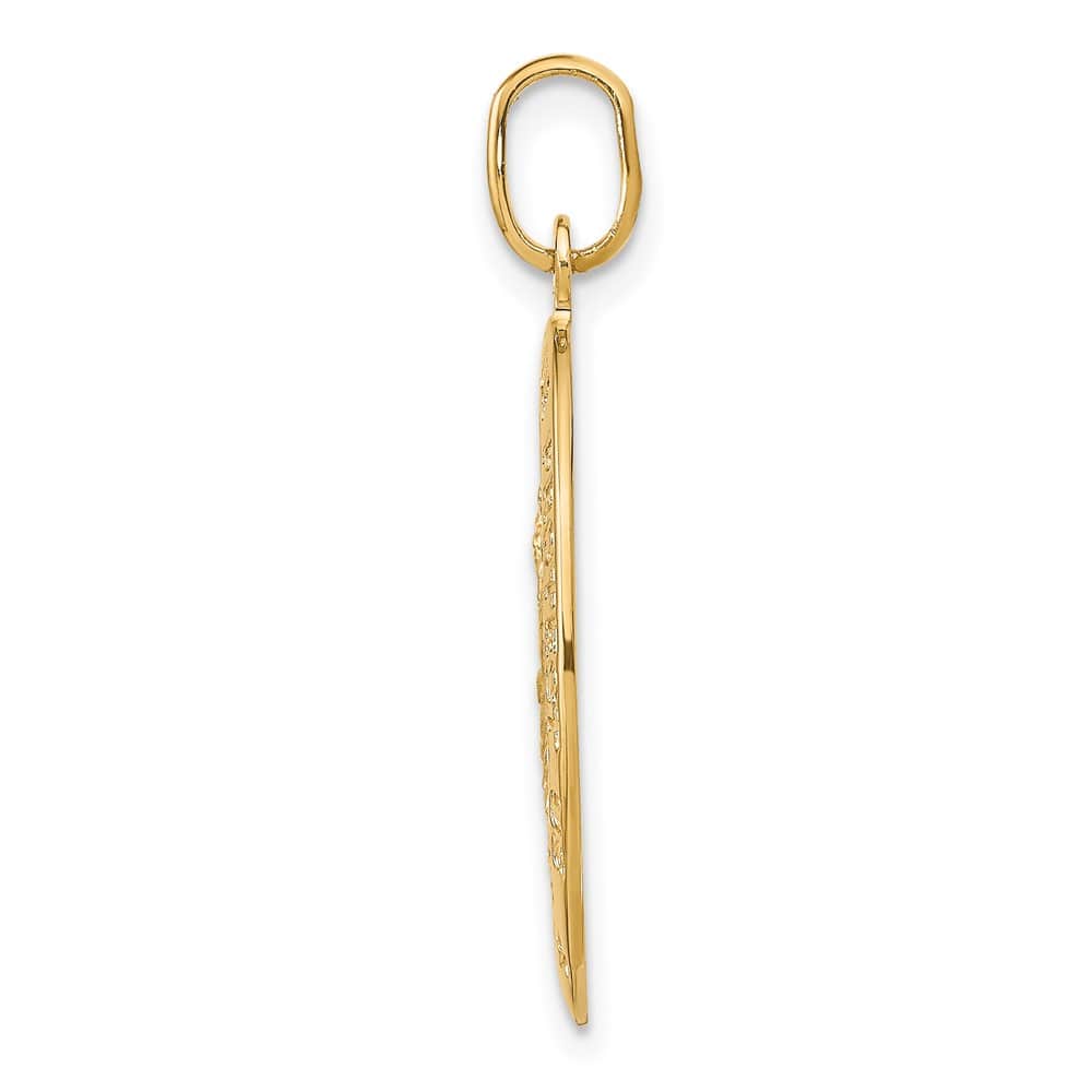 14K Yellow Gold Oval St. Christopher 25.42 mm x 15.2 mm Pendant