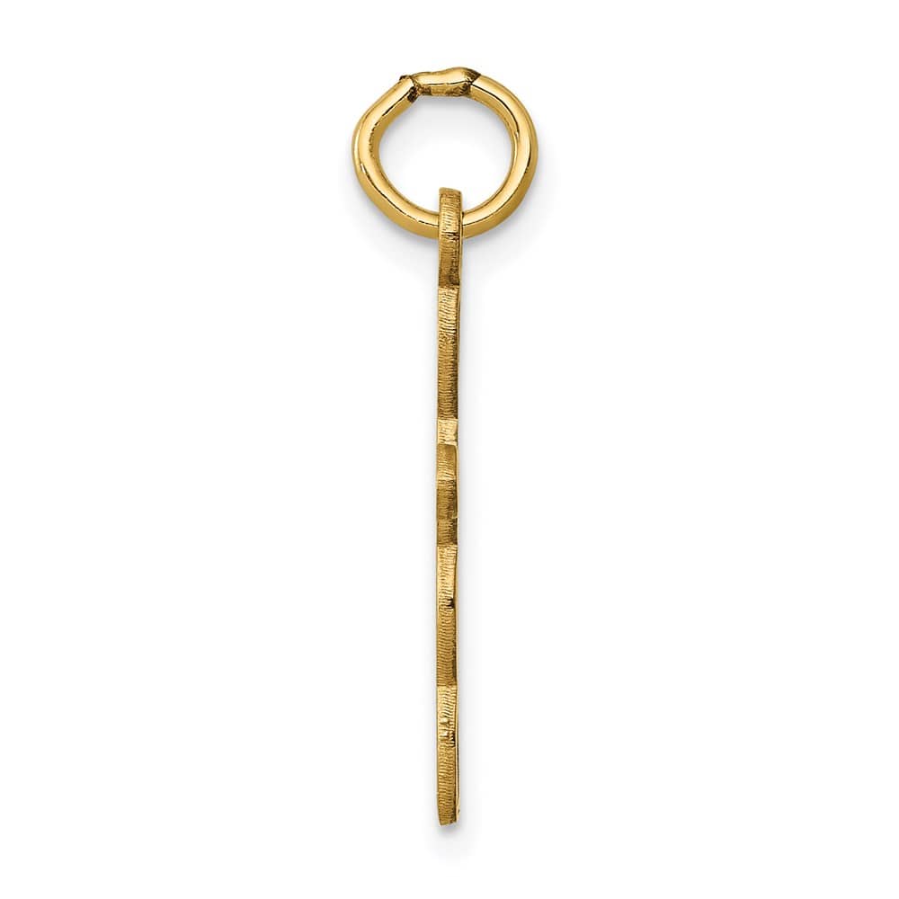 14K Yellow Gold Passion Designed Cross Pendant 23mm, view 2 of 4