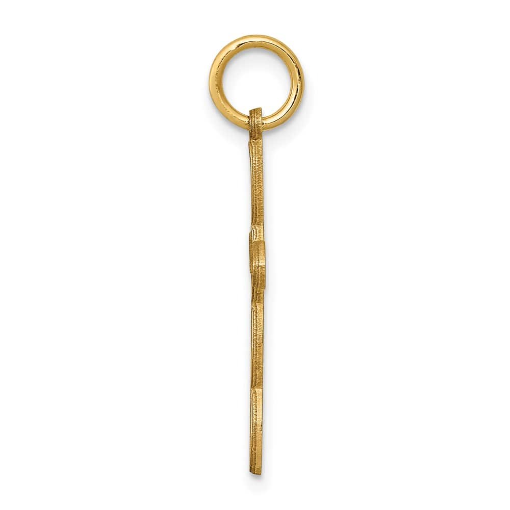 14K Yellow Gold Passion Designed Cross Pendant 27mm, view 2 of 4