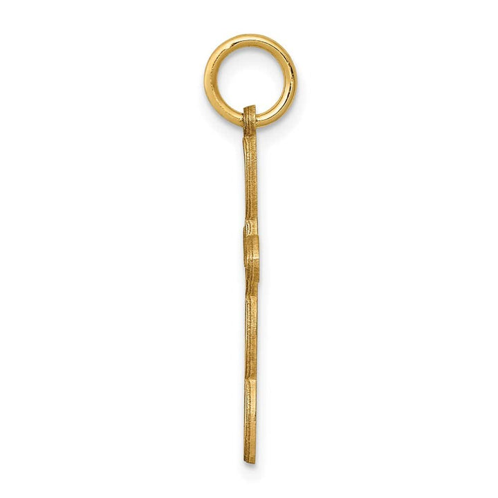 14K Yellow Gold Passion Designed Cross Pendant 27mm, view 2 of 4