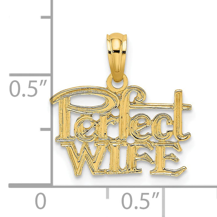 14K Yellow Gold Perfect Wife Charm