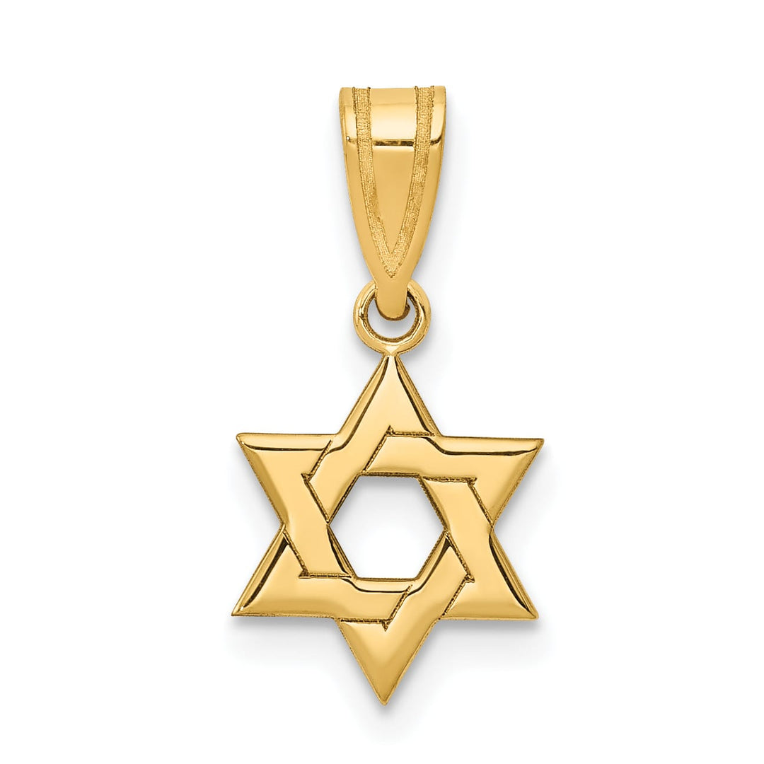 14K Yellow Gold Petite Classic Star of David Pendant