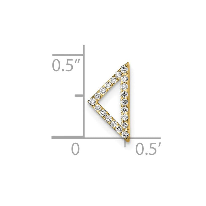 14K Yellow Gold Polished 1/10 ct Diamond Triangle Chain Slide