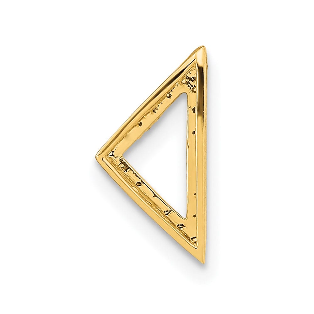14K Yellow Gold Polished 1/10 ct Diamond Triangle Chain Slide
