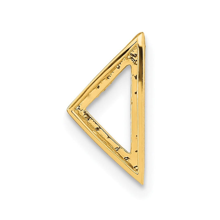 14K Yellow Gold Polished 1/10 ct Diamond Triangle Chain Slide