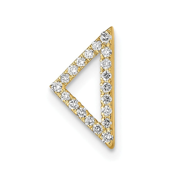 14K Yellow Gold Polished 1/10 ct Diamond Triangle Chain Slide