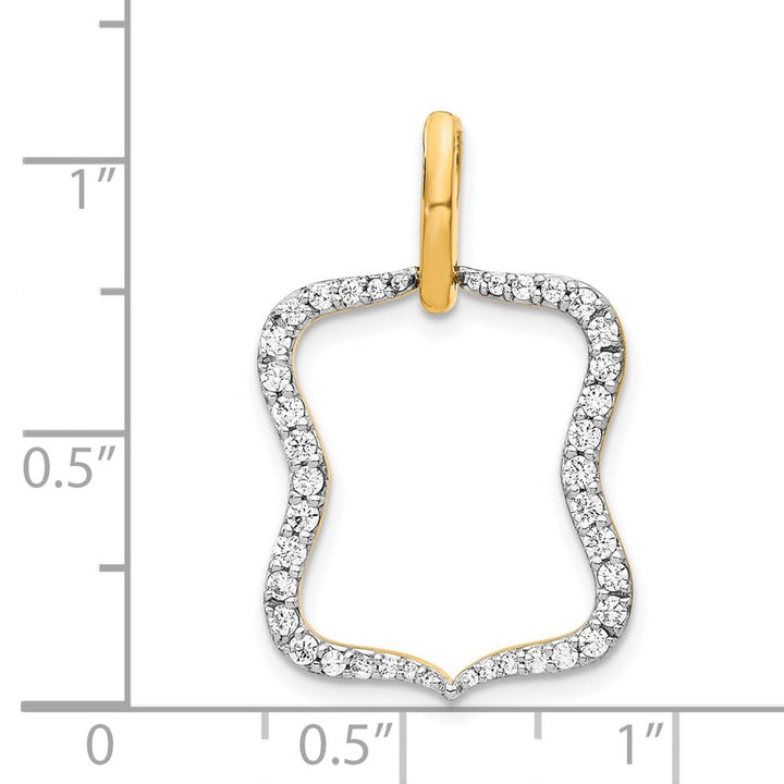 14K Yellow Gold Polished 1/2 ct Diamond Fancy Pendant