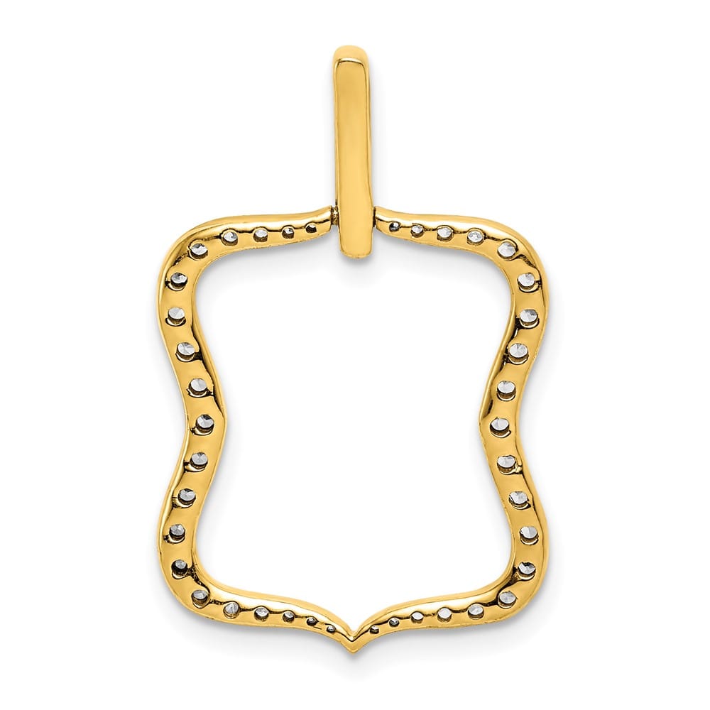 14K Yellow Gold Polished 1/2 ct Diamond Fancy Pendant