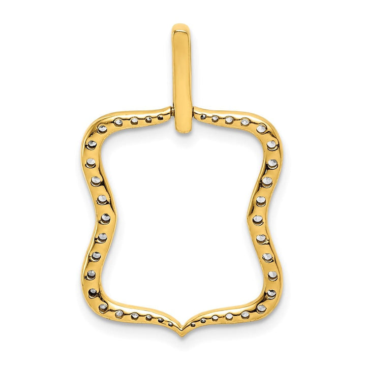 14K Yellow Gold Polished 1/2 ct Diamond Fancy Pendant