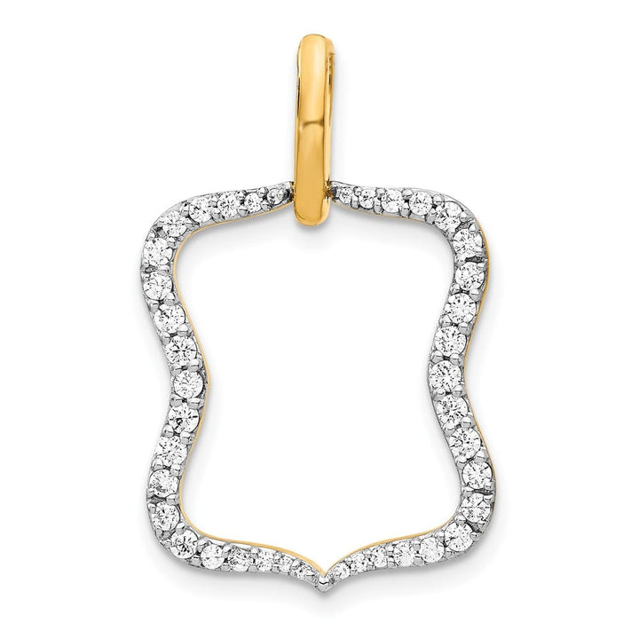 14K Yellow Gold Polished 1/2 ct Diamond Fancy Pendant