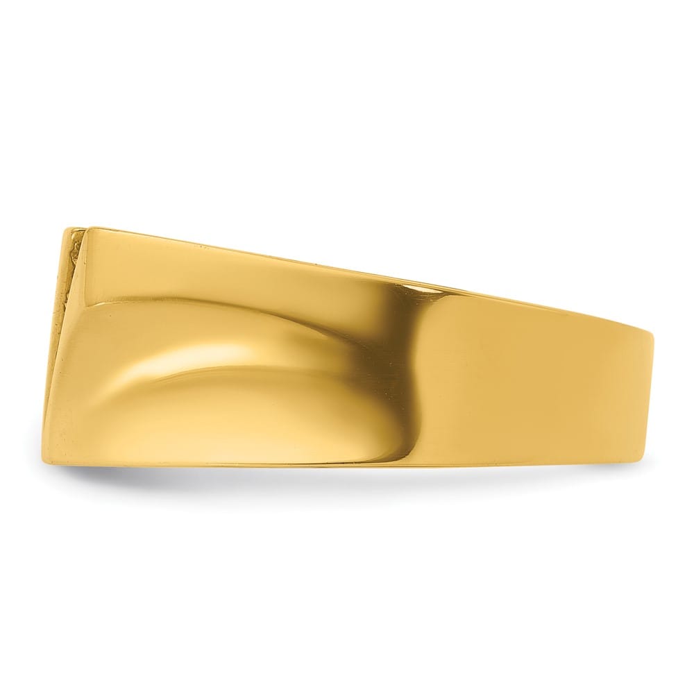 14k Yellow Gold Polished 4-Stone I1 Quality Diamond Men's Ring