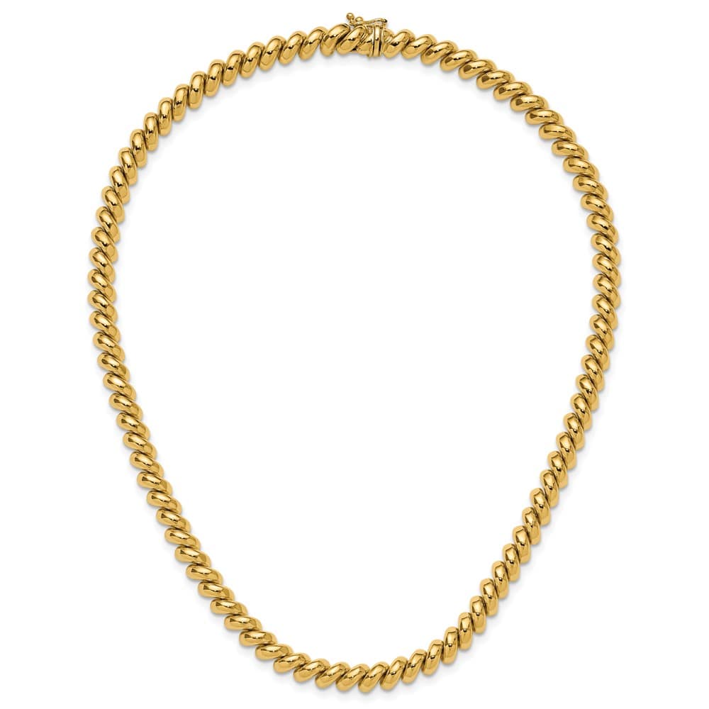 14K Yellow Gold Polished 6mm San Marco 16 inch Necklace