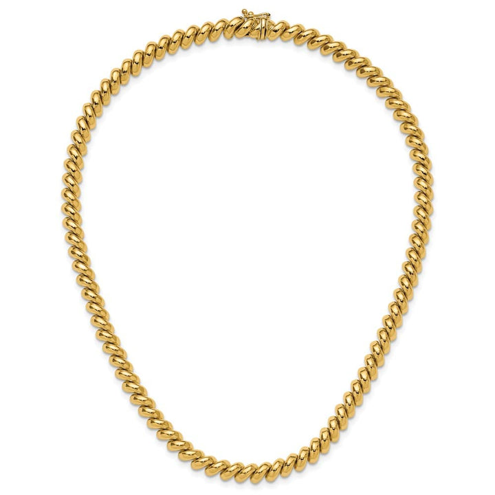 14K Yellow Gold Polished 6mm San Marco 16 inch Necklace