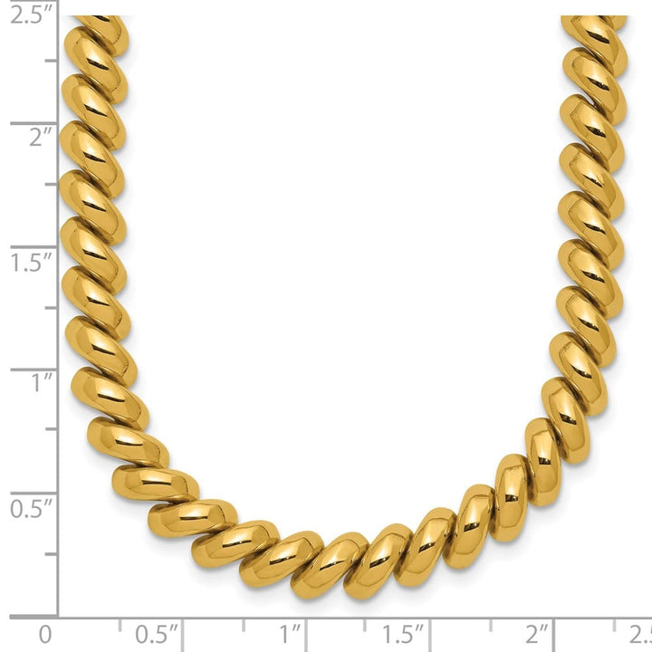 14K Yellow Gold Polished 6mm San Marco 16 inch Necklace